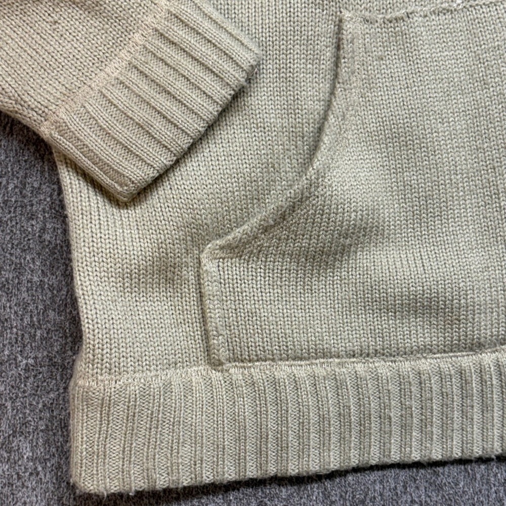 VTG Stussy Wool Blend Chunky Knit Full Zip Hoodie Sweater Mens L Baggy Y2K Skate - Picture 8 of 11